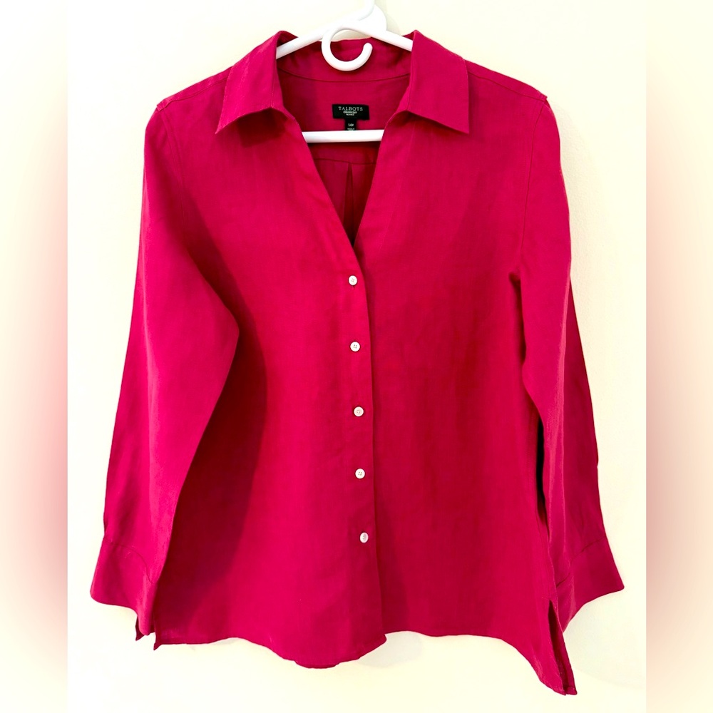 Talbots Pure Irish Linen Blouse